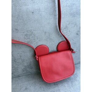 COACH x DISNEY MICKEY MOUSE Ears crossbody Leather Bag Red limited edition